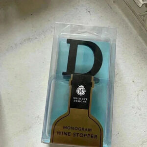 NWT Monogram Wine Stopper - Initial “D” (free when bundled with any other item)